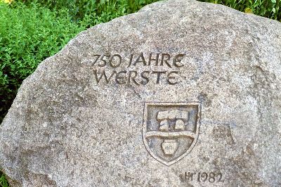 Gedenkstein an der Werre (Sielbrücke).